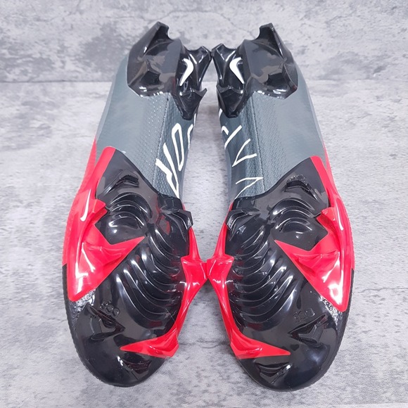 NIKE Vapor Edge Pro 360 Football Cleats Mens Size 13 White Red‎ Black Grey main image 4